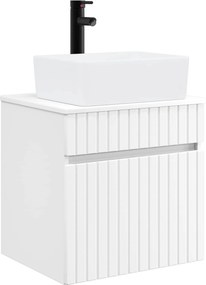 vidaXL Επιτοίχιος νιπτήρας βανίλιας Λευκό 49 x 41 x 63 εκ.
