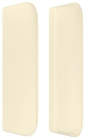 Κεφαλάρι με Πτερύγια Κρεμ 103x16x78/88 εκ. Συνθετικό Δέρμα 3118714