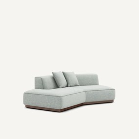 Γωνία καναπέ αριστερή από μελανζέ ύφασμα, JACOPO