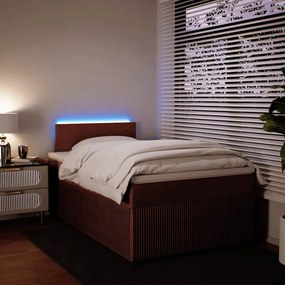 vidaXL Κρεβάτι Boxspring με Στρώμα Ροζ 120x190 εκ. Βελούδινο
