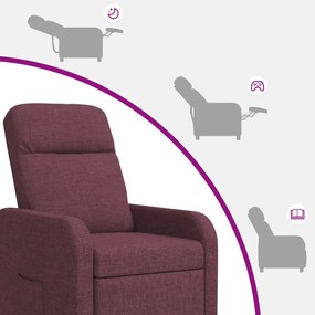 vidaXL Αναπαυτική Καρέκλα Μοβ Ύφασμα