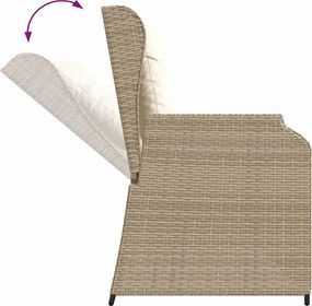 vidaXL Παγκάκι κήπου Μπεζ συνθετικό ρατάν