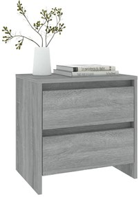 vidaXL Κομοδίνα 2 τεμ. Γκρι Sonoma 45 x 34,5 x 44,5 εκ. Μοριοσανίδα