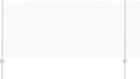 vidaXL Τεντώτο με στήριγμα Ασημί 1 x 50 m Ατσάλι