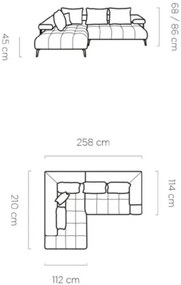 Γωνιακός καναπές Magna-Kafe-Δεξιά