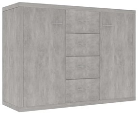 vidaXL Μπουφές Γκρι του Σκυροδέματος 88 x 30 x 65 εκ. από Επεξ. Ξύλο