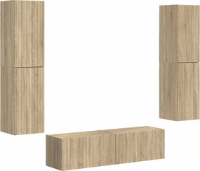 vidaXL Σετ επίπλου τηλεόρασης 6 pcs Δρύς Sonoma Επεξεργασμένο ξύλο