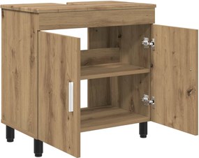 vidaXL Έπιπλο μπάνιου Artisan Δρυς 60 x 35 x 60 εκ. Επεξεργασμένο Ξύλο