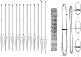 vidaXL Στύλος Περιφράξεων Γαλβανισμένο 50 x 1 m Ατσάλι