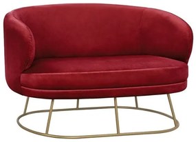 Καναπές 2Θέσιος Arien Red HM8492.06 125X80X84Y εκ. Βελούδο