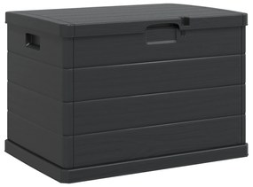 vidaXL Κουτί Αποθήκευσης Κήπου - Ανθρακί, 77.5 x 54.5 x 53 εκ, Πλαστικό, 170 Λ