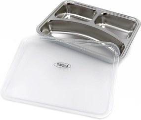 Lid for 3 Compartment Plate - Plastic - Dishwasher Safe