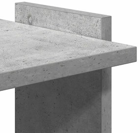 vidaXL Βιβλιοθήκη 3 επιπέδων Μπετόν Γκρι 60x30x120 cm Ξύλινη κατασκευή