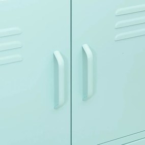 vidaXL Ντουλάπι Αποθήκευσης Χρώμα Μέντα 80 x 35 x 101,5 εκ. από Ατσάλι