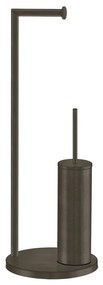 Καλόγερος με Πιγκάλ-Χαρτοθήκη Επιδαπέδιος W220 x D220 x H830mm Ορείχαλκος Sanco Dark Bronze Mat 0542-DM25