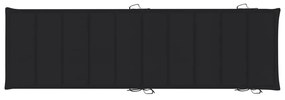 Μαξιλάρι Ξαπλώστρας Μαύρο 186 x 58 x 3 εκ. από Ύφασμα Oxford - Μαύρο