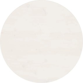 vidaXL Επιφάνεια Τραπεζιού Στρογγυλή Λευκή Ø70x3 εκ. Μασίφ Ξύλο Πεύκου