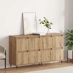 vidaXL Παραδοσιακά Πλευρικά Έπιπλα 2 pcs artisan δρυς 120 x 35 x 70 εκ