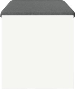 vidaXL Παγκάκι Χαλωρίου με μαξιλάρι Λευκό 103 x 38 x 40 εκ