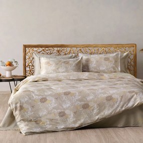 Σεντόνια Mosco 26 (Σετ 4τμχ) Beige-Brown Kentia Υπέρδιπλo 240x270cm 100% Βαμβακοσατέν