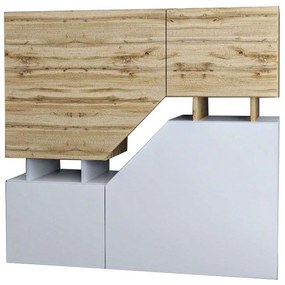 Μπουφές Ceelias 162525499 120x35x100cm Natural-White Μοριοσανίδα