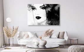 Εικόνα μοντέρνου γυναικείου πορτρέτου σε ασπρόμαυρο - 120x80
