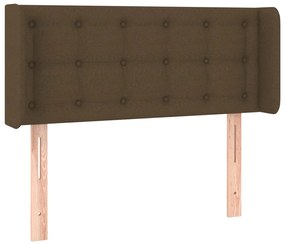 vidaXL Κεφαλάρι με Πτερύγια Σκούρο Καφέ 83x16x78/88 εκ. Υφασμάτινο