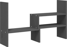 vidaXL Βάση Οθόνης Γκρι (39-72)x17x43 εκ. από Μασίφ Ξύλο Πεύκου