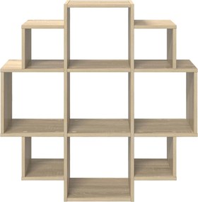 vidaXL Ράφι Τοίχου Sonoma Δρυς 90 x 25 x 90 εκ. Επεξεργασμένο Ξύλο