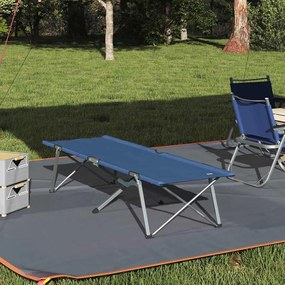vidaXL Αναδιπλούμενο Κρεβάτι Κάμπινγκ Μπλε 62 x 194 x 42 εκ.