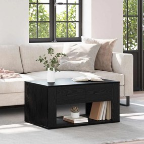 vidaXL Τραπεζάκι σαλονιού Μαύρη Οξυά 80 x 50 x 40 cm