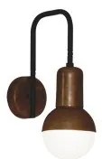 Απλίκα Φωτιστικό Τοίχου 1xE27 G95 LED Περιστρεφόμενο Owen Homelighting-77-3947-Μαύρο - Χάλκινο 77-3947