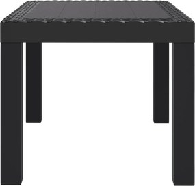 vidaXL Τραπέζι Κήπου Ανθρακί 59 x 47 x 40 εκ. Πολυπροπυλένιο