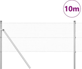 vidaXL Στύλος Περιφράξεων Ασημί 10 x 0,6 μ (19 x 19 χλστ. πλέγμα)