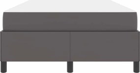 vidaXL Σκελετός Κρεβατιού με στρώμα Γκρι 120 x 200 cm ύφασμα