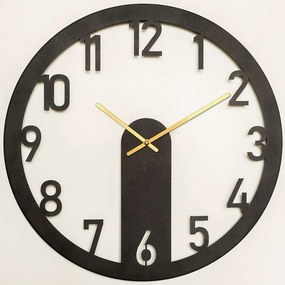 Ρολόι Τοίχου Mood 507ATP1509 48x48cm Black-Gold Wallity Metal