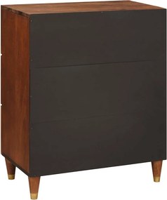 vidaXL Πλαϊνό γραφείο Καφέ 60 x 33 x 75 cm Στερεό ξύλο μάνγκο