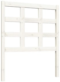 vidaXL Κεφαλάρι Κρεβατιού Λευκό 80,5 x 4 x 100 εκ. Μασίφ Ξύλο Πεύκου