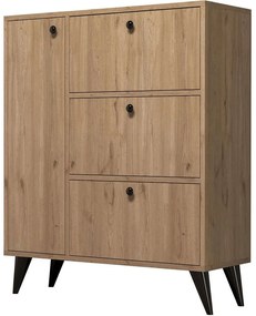 Παπουτσοθήκη Bella 389MZA1302 90x35x105cm Oak Πλαστικό,Μοριοσανίδα