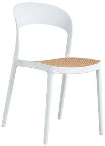 Καρέκλα Πολυπροπυλένιου HM5936.01 41x53x81cm Beige-White