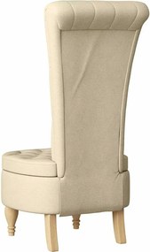 vidaXL Καναπέ με κουβέρτα Κρεμ 56,5 x 70 x 110 εκ ύφασμα