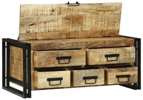 vidaXL Τραπέζι καφέ 90x50x38 εκ. από Μασίφ Ξύλο Μάνγκο