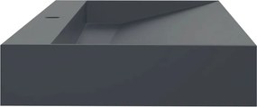 vidaXL Νιπτήρας Ανθρακί 120x46x11 εκ. Συνθετικός από Τεχνητό Μάρμαρο
