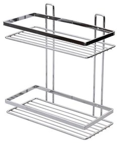 ESTIA ΕΤΑΖΕΡΑ ELEGANT ΜΕΤΑΛΛΙΚΗ ΙΣΙΑ 2 ΘΕΣΕΩΝ 27x25x12.5cm ΧΡΩΜΙΟΥ