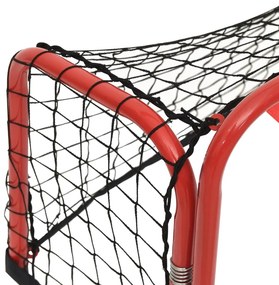 VidaXL Τέρμα Χόκεϊ με Δίχτυ Κόκκινο/Λευκό 68x32x47 εκ. Ατσάλι/Πολυεστ.