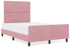 vidaXL Κρεβάτι Ροζ 120x200 εκ. Βελούδο