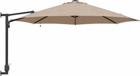 vidaXL Ομπρέλα Κήπου Taupe 248 x 248 x 148 εκ. Πολυεστέρας και Χάλυβας