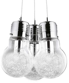 Φωτιστικό Οροφής Luce 081762 32x30/120cm 3xE27 60W Clear Ideal Lux