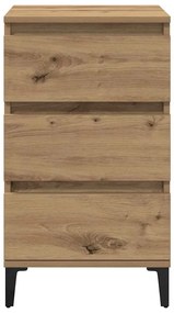 vidaXL Κομοδίνο artisan δρυς 40 x 35 x 70 εκ. Επεξεργασμένο ξύλο