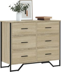 vidaXL Συρταριέρα Sonoma Δρυς 91x35,5x74,5 εκ. από Επεξεργ. Ξύλο